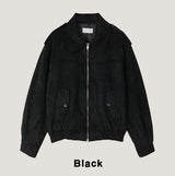 レディ f/w エポレットスエードジャケット