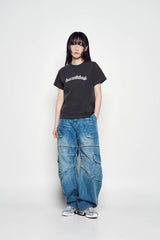 25SS ワイドデニムファティグカーゴパンツ ブルー