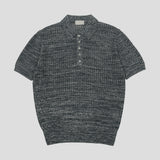 LMN エントツートーンカラーパンチング半袖ニットウェア (5 colors)