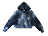 Unisex Tie Dye Over Hooded Zip-Up 2C