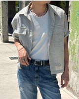 [S/S] Crop pocket check shirts(3color)