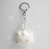 [soft keyring] seaside cat (ivory)