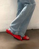Sweet Satin Wedge Slippers (4C)