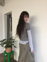 Le Sheer Mock Neck T-shirt (4color)