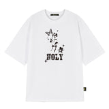 HOLY FLOWER BUTTERFLY OVER FIT SHORT-SLEEVED T-SHIRT_WHITE