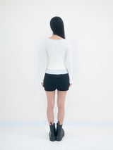 Moa skirt pants (Black)