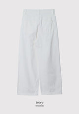 Daily Pintuck Long Wide Cotton Pants (2color)