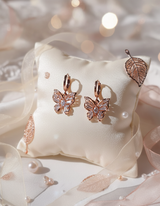 バタフライフェアリーハギーズピアス - Rosegold