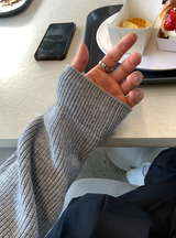 スラッグベラハッチハーフジップアップカラニット