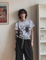 ハッピーピクチャープリンティング半袖Tシャツ