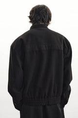 スタンドカラーウールジャケット