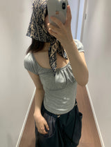 Renee Shirring T-shirt (3color)