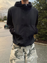Slit CP color block hooded zip-up 3C