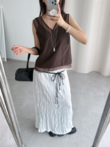 powdery layered blouse (4color)