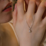 fluffy flower necklace