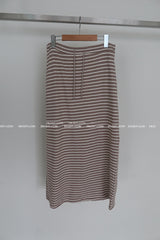 Duty Stripe Maxi Long Skirt