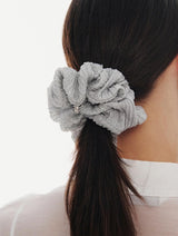 26SS★ Colombe d'Or Pleated Hair Scrunchie + Teddy Bear Keyring Set