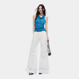 American Vintage White Cargo Parachute Pants