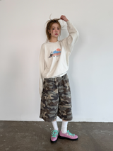 zipper bermuda cargo pants 
