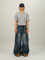 IN フック スラブ マッスルフィット ハーフスリーブ Tシャツ