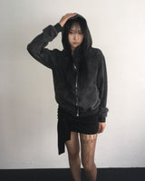 Pigment unbalanced hood jumper