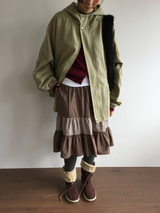 フォールド チェック スカート (3color)