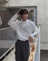 Rico Ribbed Cut-out Henley Neck Knit