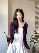 RS パステルモヘアウールニットカーディガン (6color)