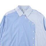 asymmetry stripe overshirt