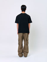 ライイングドッグTシャツ_ブラック