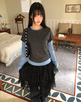Seel Tone-Block Layered Long Sleeve T-Shirt
