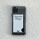 [Jelly] favorite things(white) Card pocket case