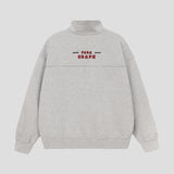 RED FONT QUARTER-ZIP SWEATSHIRT