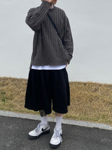 Wide Sweat Bermuda Pants 3C