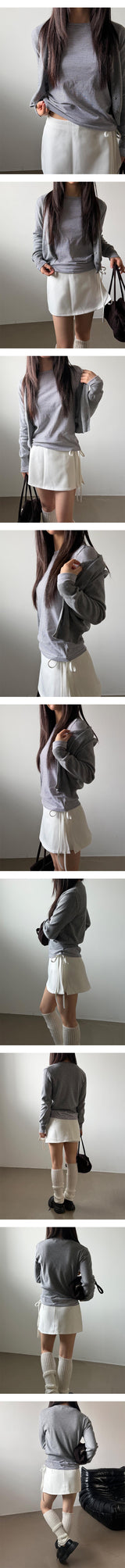 Soft v neck crop cardigan(6color)