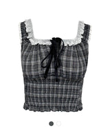 Terry Smoke Crop Blouse