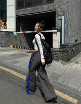 Leaf punching snap button crop cardigan