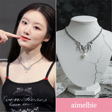 [IDLE Shuhua Necklace] Love Goth Bat Chain Semi Choker Necklace