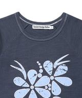 VINTAGE FLOWER RAGLAN SS TEE NAVY(CV2GMFT510A)