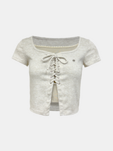 Stitch-Up Lace-Up Tee