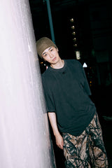 Collaboration Vintage Print T-shirt | Karuma × 2PLAN - BLACK