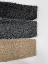 Mockneck Overfit Fur Cardigan