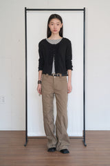 ステッチ2ボタンパンツ (Khaki/3size)