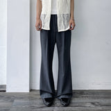 Textured Wide-Leg Trousers
