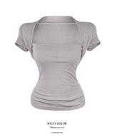 Yuna Slim Bolero Top (3color)