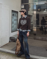 Soy's Dirty Wash Flare Denim Pants