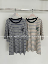 Lucky striped oversized fit short-sleeved T-shirt