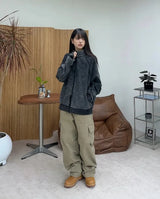 Lupe Track Pigment Zip-Up