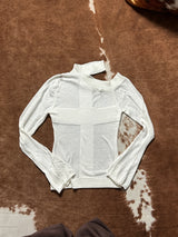  Cut-off shoulder cross sleeve WH