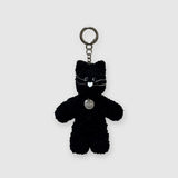 [made] ブラックシルバーキャットキーリング